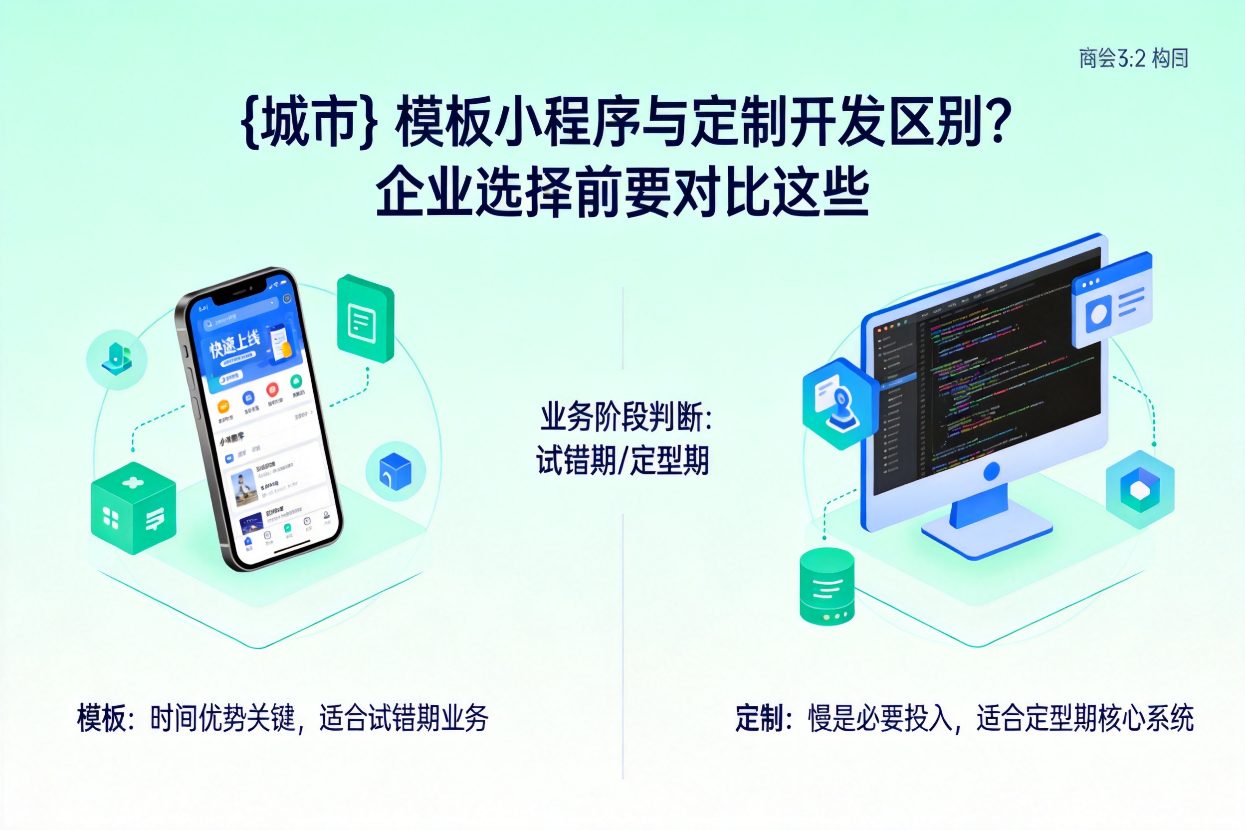 秭归模板小程序与定制开发区别？企业选择前要对比这些
